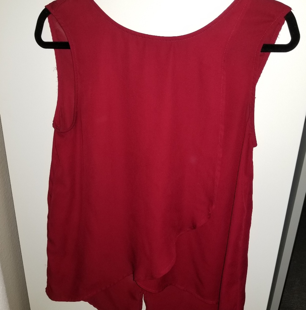 Deep red nice blouse/tank
